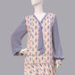 1920s fashion dress with a cheerful Art Deco pattern in light pastel shades