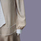 Beige 1920s Afternoon Tea Dress with Off-White Contrasting Details