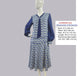 CLEARANCE: Blue Fan print 1920s Dress in Art Deco rayon blend design