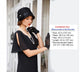 CLEARANCE: Black Great Gatsby dress with sweetheart neckline