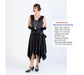 CLEARANCE: Black 1920s satin evening dress with handkerchief skirt