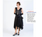 CLEARANCE: Black 1920s evening dress of satin with handkerchief skirt