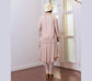 Nude 2-piece Gatsby party outfit with long sleeves