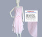 CLEARANCE: Sleeveless cotton 1920s dress in pale pink with tiered skirt