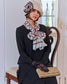 Set of 5 exclusive Art Deco silky satin scarves for your 1920s outfit