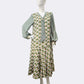1920s dress with White and Green Rayon Deco Print Dress and Neck Tie