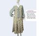 CLEARANCE: 1920s dress with White/Green Rayon Deco Print and Neck Tie
