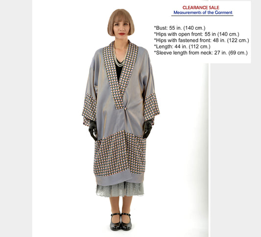 CLEARANCE: One-of-a-kind Oriental inspired Grey 1920s Kimono Robe