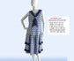 CLEARANCE: Blue Jazz Age Lawn Party Dress With Dark Blue Contrast Details
