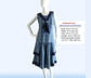 CLEARANCE: Blue 1920s Gatsby Day Dress in Deco Chain Print