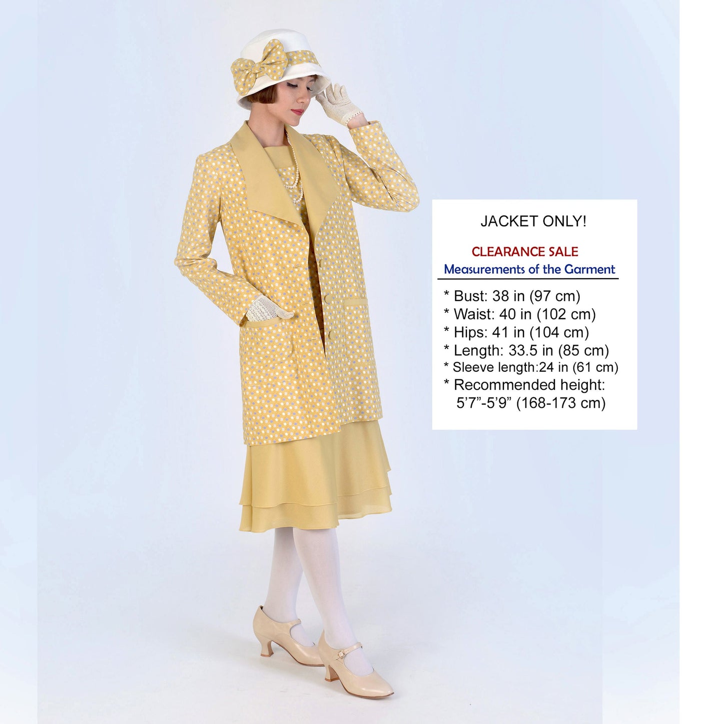 CLEARANCE: Cotton Gatsby Jacket in Light Mustard