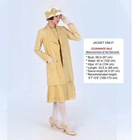 CLEARANCE: Cotton Gatsby Jacket in Light Mustard