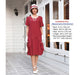 CLEARANCE: 1920s dress in maroon red with a sweetheart neckline