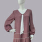 Mauve Rayon/Polyester blend 1920s Dress with Neck Tie