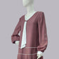 Mauve Rayon/Polyester blend 1920s Dress with Neck Tie