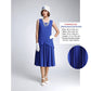 CLEARANCE: Royal blue 1920s dress with accordian pleated skirt
