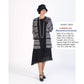 CLEARANCE: Vintage-inspired chiffon 1920s jacket in black/white/red
