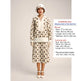 CLEARANCE: Cotton Print Gatsby Style 1920s 2-piece Dress with Long Sleeves
