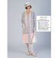 CLEARANCE: Vintage-inspired chiffon 1920s jacket with nude and print