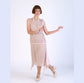 CLEARANCE: Roaring 20s Formal Evening Wear in Nude Color and Shimmer Lace
