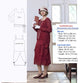 CLEARANCE: Maroon red 2-piece chiffon 1920s dress