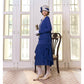 2-piece dark blue Great Gatsby dress for 1920s-themed parties