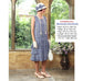 CLEARANCE: Great Gatsby party dress with tiered skirt in printed blue chiffon