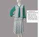 CLEARANCE: Green Medallion Art Deco Print Chiffon 1920s Dress