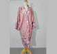 Mauve pink kimono robe, inspired by 1920s-inspired loungewear, a Japanese-style 1920s kimono