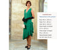 CLEARANCE: Green Gatsby dress with asymmetrical skirt