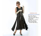 CLEARANCE: Black metallic 1920s evening dress with sequined detail