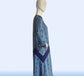 CLEARANCE: 1920s Art Deco dress in a striking blue geometric print