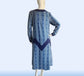 CLEARANCE: 1920s Art Deco dress in a striking blue geometric print