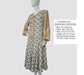CLEARANCE: 1920s dress with a warm brown Art Deco palm leaf print
