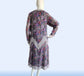 CLEARANCE: Printed grey cotton dress with zig zag details