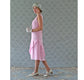 CLEARANCE: Pink Chiffon Gatsby Dress with a ruffled skirt detail