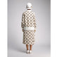 CLEARANCE: Cotton Print Gatsby Style 1920s 2-piece Dress with Long Sleeves