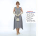 1920s formal dress in metallic grey with lace detail