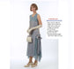 Formal Great Gatsby dress in metallic grey with lace details