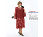 Maroon red chiffon and lace 1920s reproduction dress with slit sleeves