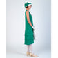 CLEARANCE: 1920s Style Jade Green chiffon Gatsby Dress with tiered skirt