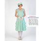 CLEARANCE: Mint green 1920s cotton day dress with tiered skirt
