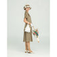 CLEARANCE: Vintage 1920s Style Olive Green Linen Gatsby Day Dress