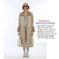 CLEARANCE: 2-toned light brown linen Great Gatsby coat with wing collar