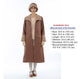 CLEARANCE: 2-toned dark brown linen 1920s coat with wing collar