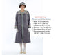 CLEARANCE: Dark grey summer linen 1920s coat with plaid wing collar