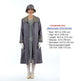 CLEARANCE: Great Gatsby linen day coat in muted dark grey
