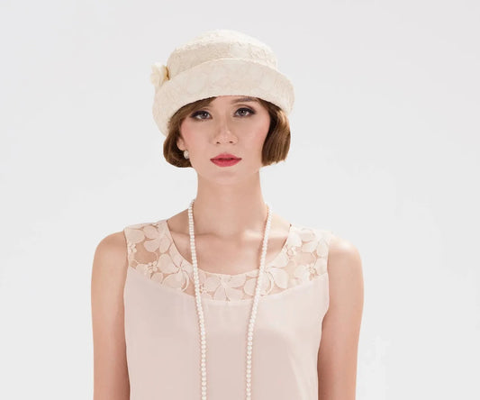 Nude chiffon 1920s high tea dress. The 1920s dress can be worn as Gatsby dress, Downton Abbey dress, also perfect as 1920s wedding bridesmaid dress.