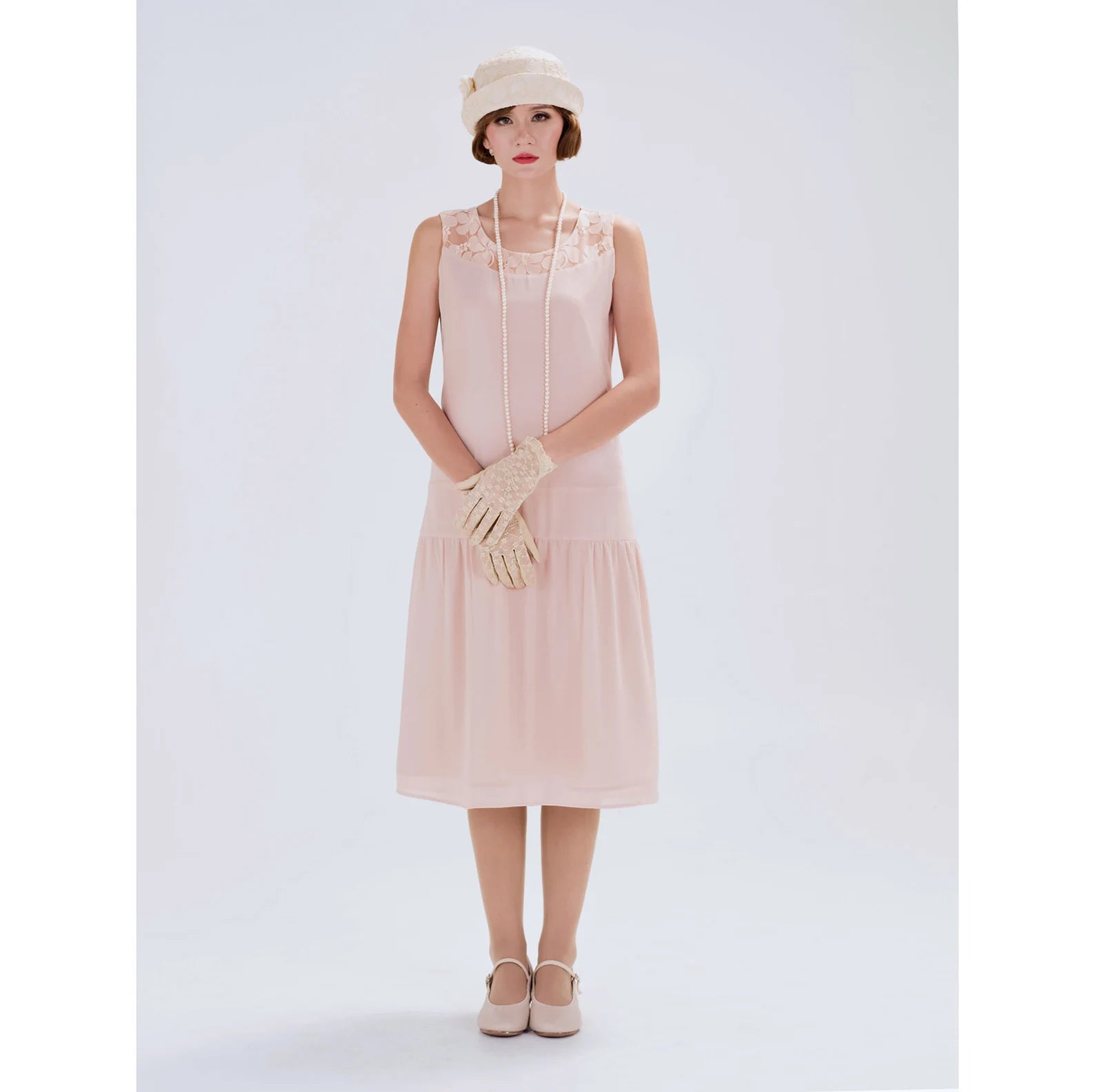 Sweet Great Gatsby party dress in nude color LaVieDelight Sweet Great Gatsby party dress in nude color LaVieDelight